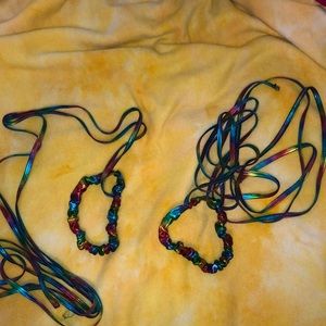 RAINBOW METALLIC LEG WRAPS